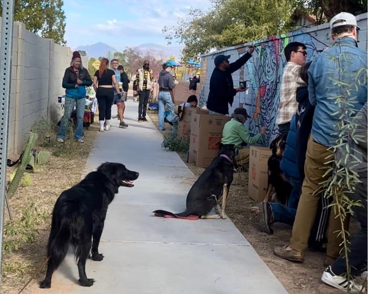 Arroyo Chico Neighborhood Transforms Pathway with a Vibrant Community Mural